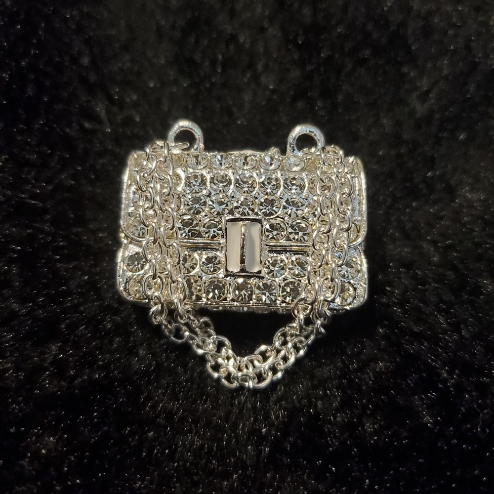 🌈 Luxury Bling Car Scent Airfreshener Clip Holder - Silver Toned NEW - Picture 8 of 11